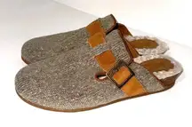 Zodiac Maui Tweed Shearling Lined Clog Mules Size 9