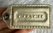 2.5" COACH Gold Fob Bag Charm Hang tag Hangtag
