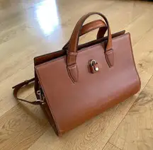 Alexander Wang Pelican Leather Satchel Bag in Tan