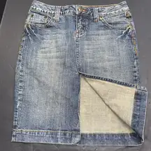 Vintage Y2K Nobo No Boundaries Denim Cowgirl Equestrian Embroidered Mini Skirt 5