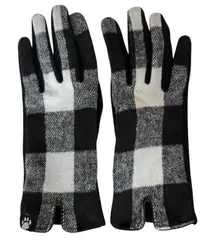 Black‎ and White Check Gloves