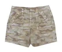 Boston Proper Womens Shorts 4 Tan Brown Camo Casual Summer Resort Y2K