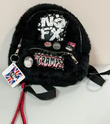 Black Fur NOFX The Cramps Slayer Metallica Sex Pistols Punk Band Patch Patches Mini Backpack Bag Purse 🔪⛓