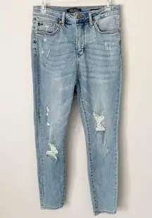 Judy Blue Size 29 Tummy Control High Rise Skinny Jeans Distressed