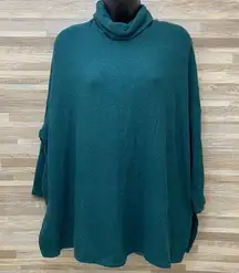 Anthropologie Postmark Turtleneck Size Small Green Slouchy Oversized Sweater