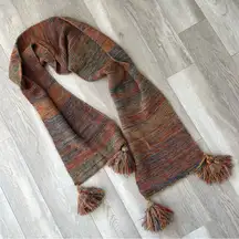 Granola Girl Scarf striped variegate Orange (one size) folk artsy rustic boho