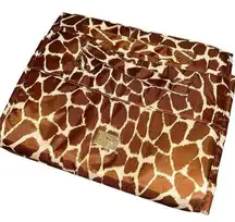 NEW JM New York Brown & Tan Cheetah Animal Print Make Up Travel Cosmetic Bag!