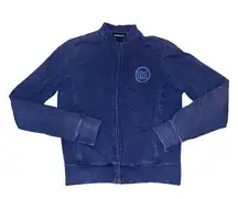 y2k express navy blue zip up