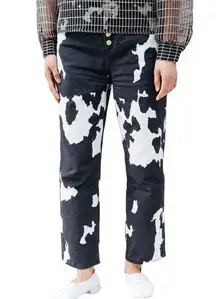 House of Sunny Jessie jeans in cow print size 4