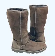 UGG Essential Tall Classic Gray Boot Thick Sole Sheepskin 7 Snow Winter Cozy