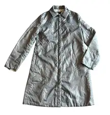 Zara Basic Zip-Down Jacket Coat Dark Grey Casual Warm Lightweight Size Medium