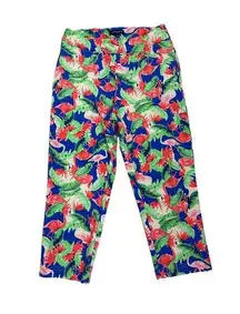 Casey Key Flamingo Print Capri Pants Size Women's Small