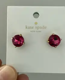 Kate Spade Fuchsia Crystal Stud Earrings