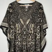 Winlar Kaftan Roper Muumuu Cover‎ Up Long O/S Animal Print Zebra Leopard Tribal