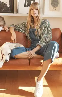 Maeve Anthropologie Ashleigh Puff Sleeved Button Down Blouse Floral Women's S