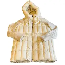 NWOT Rachel Zoe Cream Puffer Jacket with Hood