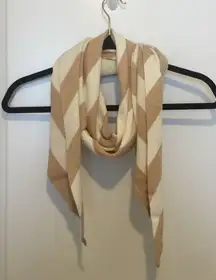 Gap Tan & Cream Striped Scarf New Without Tag