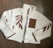 Taylor Swift Evermore Life is a Willow Zip Sherpa Fleece Jacket Size Small