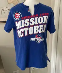 Chicago Cubs 2015 Blue Cut T Shirt