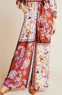 Anthropologie x LAIA • carrie floral patchwork wide leg jumpsuit sz M