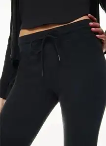 Aritzia Sunday Best Black Baby Waffle Joggers XXS