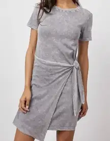 Rails Edie T-Shirt Wrap Dress Grey Steel