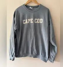 Cape Cod Blue and White Crewneck Sweatshirt Soft as a Grape