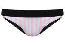 Heidi Klein BB Striped Reversible Hipster Bottom Pink Black Stripe Small