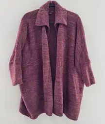 Barefoot Dreams CC Collared Poncho Cardigan Sweater One Size