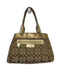 Coach Gold Brown Vintage Shoulder Tote Bag