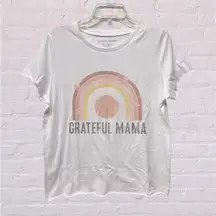 Grayson Threads Women's XL Raw Hems T-shirt Grateful Mama Rainbow Mother NWT