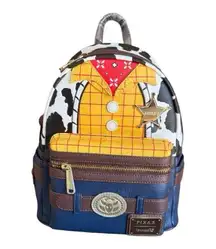 NWT Loungefly Disney Woody Toy Story Western Sheriff Outfit mini backpack bag