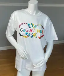 G&G Avenue Paris Logo Graphic Tee White S NWT Luxury Streetwear Designer 