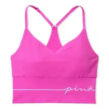 Victoria’s Secret nwt PINK SEAMLESS LONGLINE SPORTS BRA Barbie barbiecore