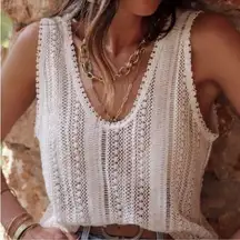 NWT Crochet Lace Women’s Tank size M