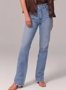 Abercrombie 90s Straight High Rise Vent Hem Jeans Denim Women’s Size 29 or 8