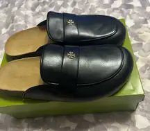 Tory Burch Black Leather Mules