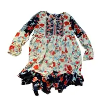 Patrons of Peace Cream Boho Floral Dress L