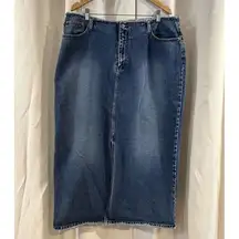 Zana Di VTG Zana‎ Di Denim Maxi Jean Skirt Sz 20  Retro Straight Y2K 90s