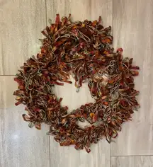 Autumn Rust, Orange and Brown Tied Loop Yarn Handmade Neck Wrap Scarf