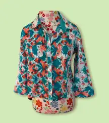 Tropical Tie-Dye Button-Down 