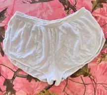 victoria's secret y2k vintage 2000s white mini lounge beach sleep shorts
