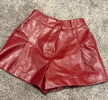 Leather shorts