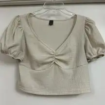 SheIn  cream colored crop top. Size large.