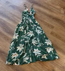 Angie Green Floral Maxi Dress