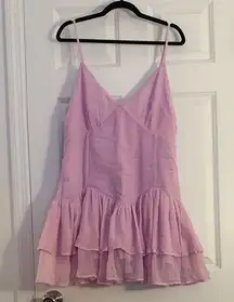 A&F Purple Drop Waist Ruffle Dress