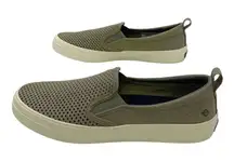 Sperry Crest Twin Gore Perforated Slip-On Sneaker Grey Leather US Women's 8M