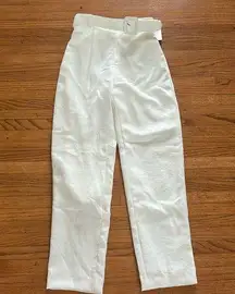 Kookai brea crop pant in white