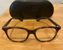 ray ban tortoise shell eyeglasses women frame with case