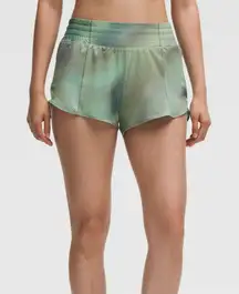 Lululemon Hotty Hot High-Rise Lined Short 2.5" Chroma Drift Green/Palm Court 6